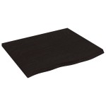 vidaXL Raft de perete maro închis 60x50x2 cm lemn masiv stejar tratat