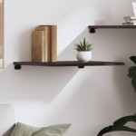 vidaXL Raft de perete maro închis 60x50x2 cm lemn masiv stejar tratat