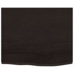 vidaXL Raft de perete maro închis 60x50x2 cm lemn masiv stejar tratat