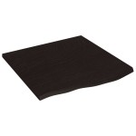 vidaXL Raft de perete maro închis 60x60x2 cm lemn masiv stejar tratat
