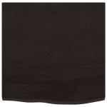 vidaXL Raft de perete maro închis 60x60x2 cm lemn masiv stejar tratat