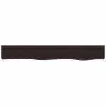 vidaXL Raft de perete maro închis 80x10x4 cm lemn masiv stejar tratat