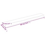 vidaXL Raft de perete maro închis 80x10x4 cm lemn masiv stejar tratat
