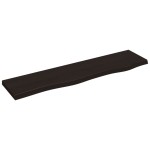 vidaXL Raft de perete maro închis 80x20x2 cm lemn masiv stejar tratat