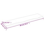vidaXL Raft de perete maro închis 80x20x2 cm lemn masiv stejar tratat