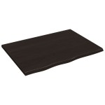 vidaXL Raft de perete maro închis 80x60x2 cm lemn masiv stejar tratat
