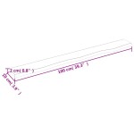 vidaXL Raft de perete maro închis 100x10x2 cm lemn masiv stejar tratat