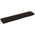 vidaXL Raft de perete maro închis 100x20x6 cm lemn masiv stejar tratat