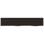 vidaXL Raft de perete maro închis 100x20x6 cm lemn masiv stejar tratat
