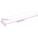 vidaXL Raft de perete maro închis 100x20x6 cm lemn masiv stejar tratat