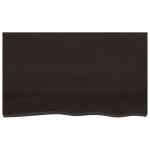 vidaXL Raft de perete maro închis 100x60x2 cm lemn masiv stejar tratat