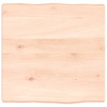 vidaXL Blat masă 40x40x(2-4) cm lemn stejar netratat contur organic