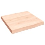 vidaXL Blat masă 40x40x(2-4) cm lemn stejar netratat contur organic
