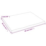 vidaXL Blat masă 60x50x2 cm lemn masiv stejar netratat contur organic vidaXL Blat masă 60x50x2 cm lemn masiv stejar netratat contur organic