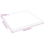 vidaXL Blat masă 60x60x2 cm lemn masiv stejar netratat contur organic vidaXL Blat masă 60x60x2 cm lemn masiv stejar netratat contur organic