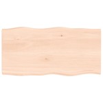 vidaXL Blat masă 80x40x2 cm lemn masiv stejar netratat contur organic vidaXL Blat masă 80x40x2 cm lemn masiv stejar netratat contur organic
