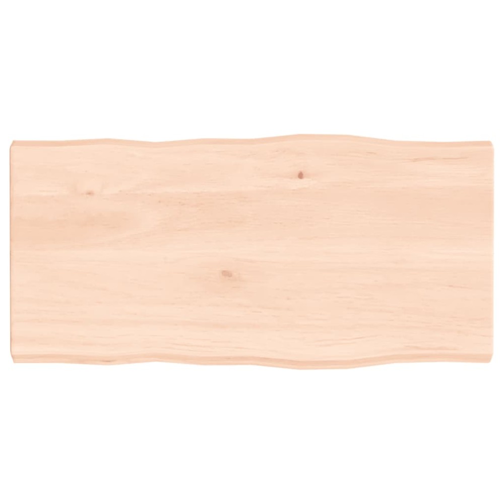 vidaXL Blat masă 80x40x(2-4) cm lemn stejar netratat contur organic