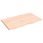vidaXL Blat masă 80x50x2 cm lemn masiv stejar netratat contur organic vidaXL Blat masă 80x50x2 cm lemn masiv stejar netratat contur organic