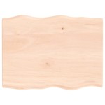 vidaXL Blat masă 80x60x2 cm lemn masiv stejar netratat contur organic vidaXL Blat masă 80x60x2 cm lemn masiv stejar netratat contur organic