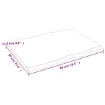 vidaXL Blat masă 80x60x2 cm lemn masiv stejar netratat contur organic vidaXL Blat masă 80x60x2 cm lemn masiv stejar netratat contur organic