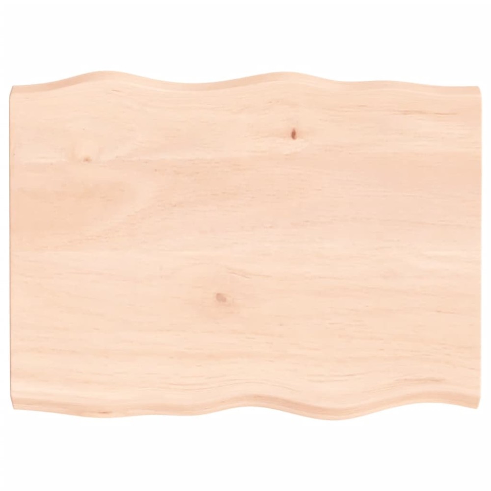 vidaXL Blat masă 80x60x(2-4) cm lemn stejar netratat contur organic