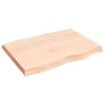 vidaXL Blat masă 80x60x(2-6) cm lemn stejar netratat contur organic