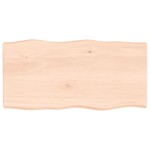 vidaXL Blat masă 100x50x(2-6) cm lemn masiv netratat contur organic