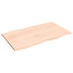 vidaXL Blat masă 100x60x2 cm lemn masiv stejar netratat contur organic