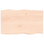 vidaXL Blat masă 100x60x(2-4) cm lemn stejar netratat contur organic