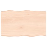 vidaXL Blat masă 100x60x(2-6) cm lemn stejar netratat contur organic
