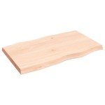 vidaXL Blat masă 100x60x(2-6) cm lemn stejar netratat contur organic