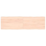 vidaXL Blat masă 140x40x(2-4) cm lemn stejar netratat contur organic