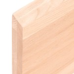 vidaXL Blat masă 140x40x(2-4) cm lemn stejar netratat contur organic