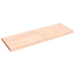 vidaXL Blat masă 140x50x(2-6) cm lemn stejar netratat contur organic