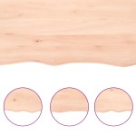 vidaXL Blat masă 160x50x(2-6) cm lemn stejar netratat contur organic