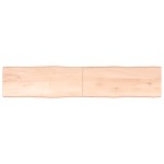 vidaXL Blat masă 200x40x(2-4) cm lemn stejar netratat contur organic