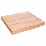 vidaXL Blat masă, 40x40x(2-4) cm, maro, lemn tratat contur organic vidaXL Blat masă, 40x40x(2-4) cm, maro, lemn tratat contur organic
