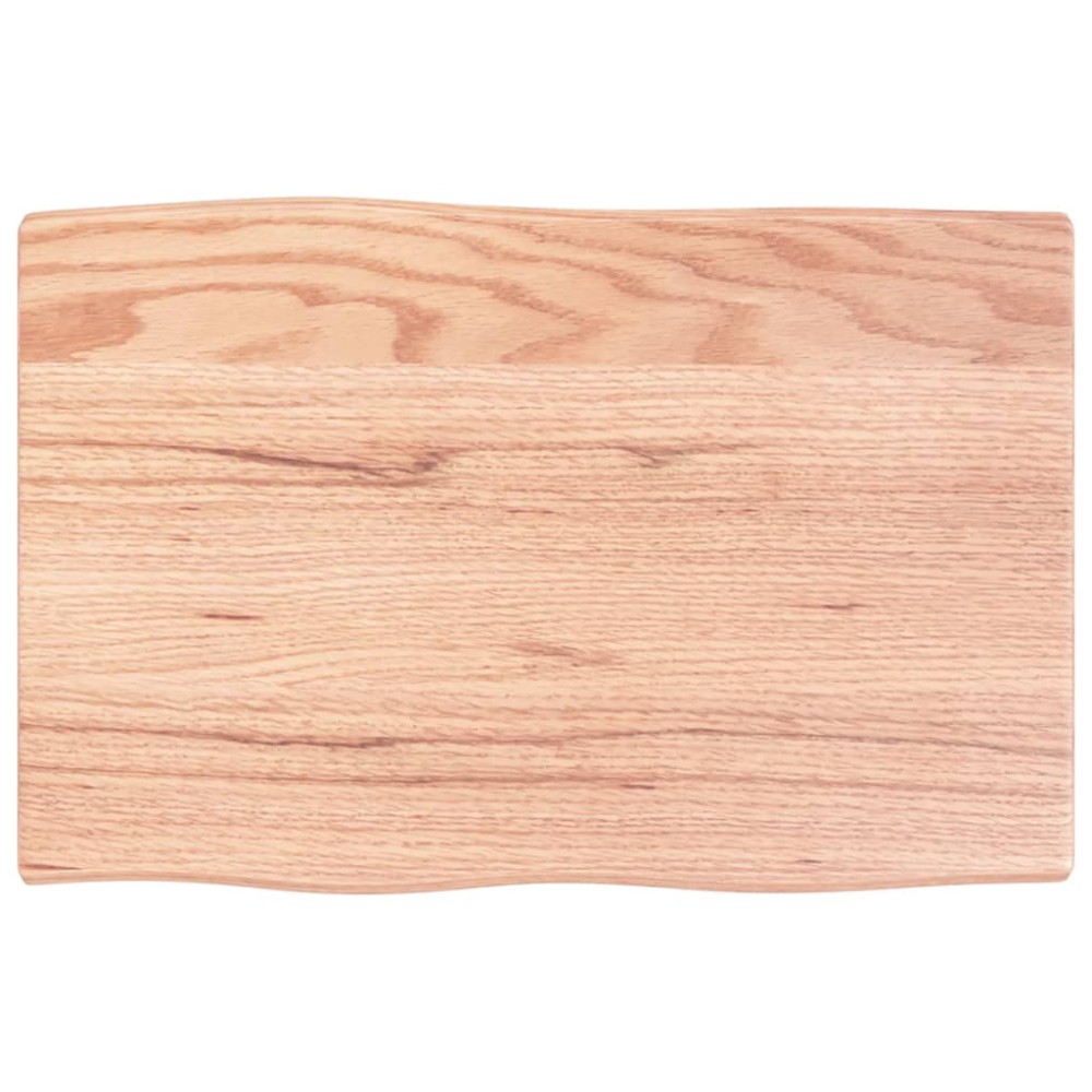 vidaXL Blat masă, 60x40x2 cm, maro, lemn stejar tratat contur organic