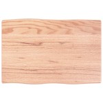 vidaXL Blat masă, 60x40x2 cm, maro, lemn stejar tratat contur organic