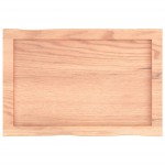 vidaXL Blat masă, 60x40x(2-4) cm, maro, lemn tratat contur organic vidaXL Blat masă, 60x40x(2-4) cm, maro, lemn tratat contur organic