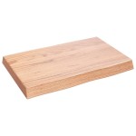 vidaXL Blat masă, 60x40x(2-6) cm, maro, lemn tratat contur organic vidaXL Blat masă, 60x40x(2-6) cm, maro, lemn tratat contur organic