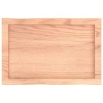 vidaXL Blat masă, 60x40x(2-6) cm, maro, lemn tratat contur organic vidaXL Blat masă, 60x40x(2-6) cm, maro, lemn tratat contur organic