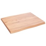 vidaXL Blat masă, 60x50x(2-4) cm, maro, lemn tratat contur organic