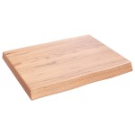 vidaXL Blat masă, 60x50x(2-6) cm, maro, lemn tratat contur organic