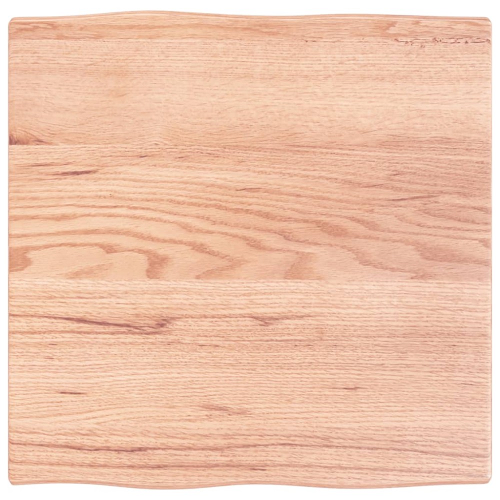 vidaXL Blat masă, 60x60x2 cm, maro, lemn stejar tratat contur organic