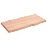 vidaXL Blat masă, 80x40x(2-4) cm, maro, lemn tratat contur organic vidaXL Blat masă, 80x40x(2-4) cm, maro, lemn tratat contur organic