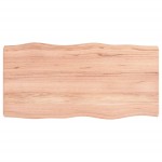 vidaXL Blat masă, 80x40x(2-6) cm, maro, lemn tratat contur organic vidaXL Blat masă, 80x40x(2-6) cm, maro, lemn tratat contur organic