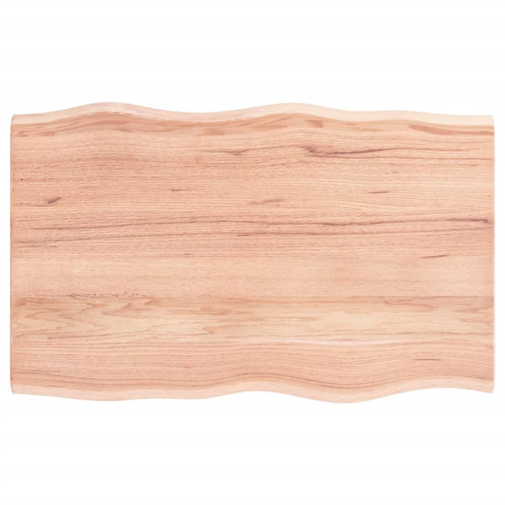 vidaXL Blat masă, 80x50x2 cm, maro, lemn stejar tratat contur organic