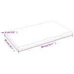 vidaXL Blat masă, 80x50x2 cm, maro, lemn stejar tratat contur organic vidaXL Blat masă, 80x50x2 cm, maro, lemn stejar tratat contur organic