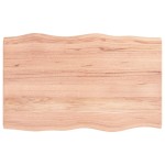 vidaXL Blat masă, 80x50x(2-4) cm, maro, lemn tratat contur organic vidaXL Blat masă, 80x50x(2-4) cm, maro, lemn tratat contur organic
